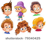 characters funny kids on a...