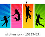 young people having fun and...