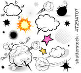 a collection of comic design...