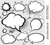 a collection of comic style...
