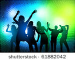 party people dancing   vector...