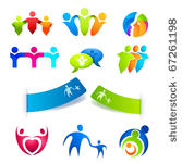 united people symbols  stickers ...