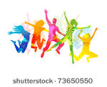 jumping summer people. healthly ...