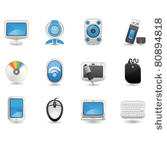 illustration of computer icon...