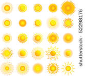 multiple stylized sun graphics  ...
