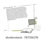 page layout  book icon included ...