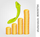 money arrow chart vector...