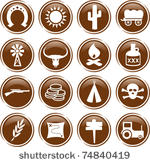 western icon set