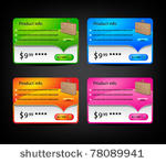set of colored banners vector