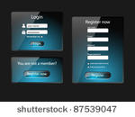 login and register web screens...