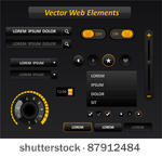 vector black and yellow media...