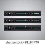 vector bright audio players...