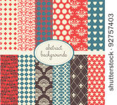 set of abstract seamless...