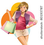 pretty girl love shopping