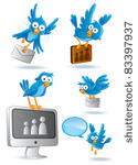 bluebird cartoon illustration