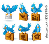 bluebird cartoon illustration