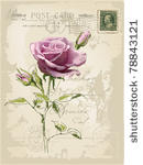 vintage postcard with a...