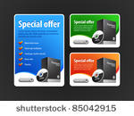 special offer banner set vector ...