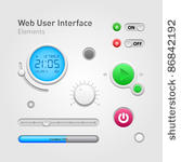 web user interface elements of...