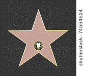 walk of fame type star  vector...