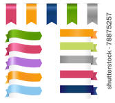 ribbons set  isolated on white...
