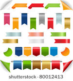ribbons collection  isolated on ...