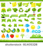 eco set  isolated on white...