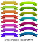 ribbons collection  isolated on ...