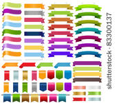 ribbons big set  isolated on...