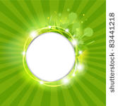sunburst background with leafs...