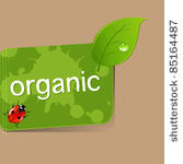 organic label  vector...