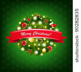christmas composition with red...