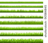 green grass borderi  vector...