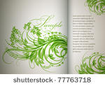 floral green background