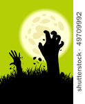 creepy zombie hand background