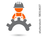 modern worker sign