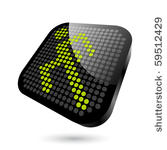 modern running man sign