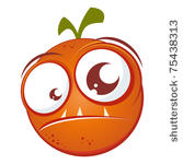 funny cartoon orange