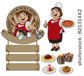 woman chef wearing apron on a...