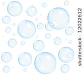 blue bubbles background  vector ...