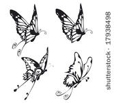 four illustration of fliyng...