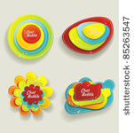 vector idea bulbs. chat bubbles