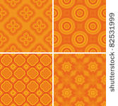 set seamless decorative pattern ...