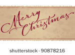 merry christmas hand lettering  ...