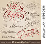 christmas greetings hand...