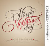 'happy valentine's day' hand...