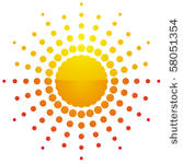 artistic orange sun...