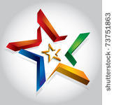 abstract color star template...