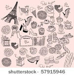 collection. symbols of paris.