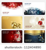 set of cards with christmas...